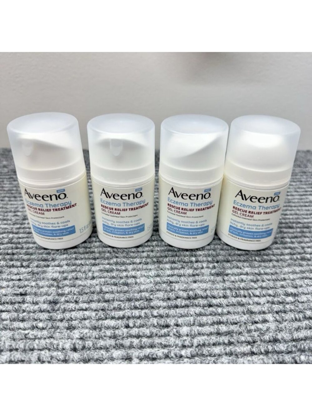 Aveeno Eczema Therapy Rescue Relief Treatment Gel Cream -1.5 oz Lot Of 4 NEW